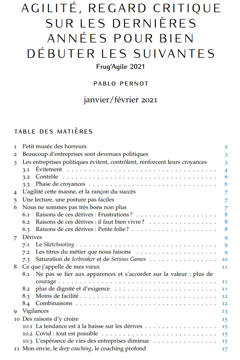 regard critique sur les dernières années